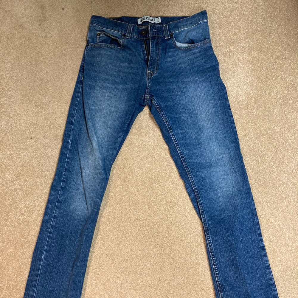 True Craft Slim Straight Jeans, 30x32